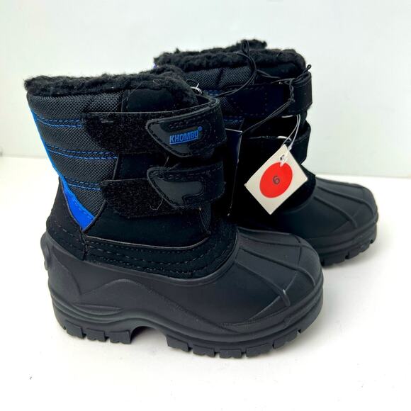 Khombu Other - New Khombu Toddler's Insulated Black Blue Rubber Snow Boots